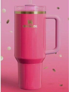 Stanley Flowstate Pink Parade 30oz Quencher Tumbler Pink Gold LIMITED New w Tags